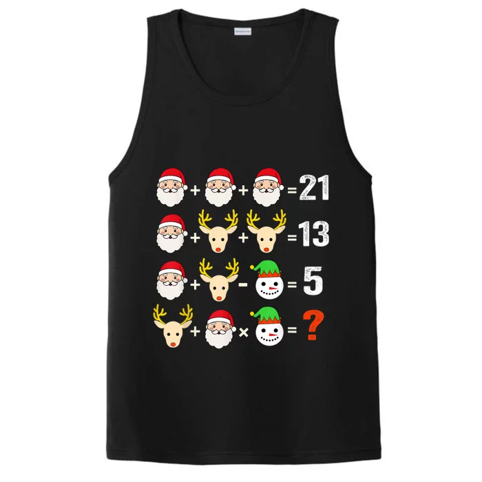 Christmas Math Teacher Funny Christmas Performance Tank