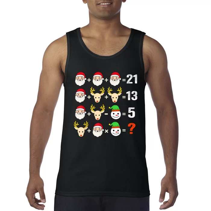 Christmas Math Teacher Funny Christmas Tank Top