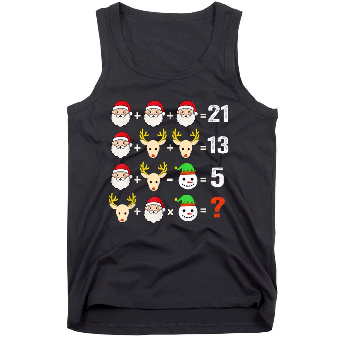 Christmas Math Teacher Funny Christmas Tank Top