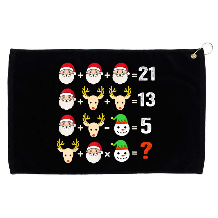 Christmas Math Teacher Funny Christmas Grommeted Golf Towel