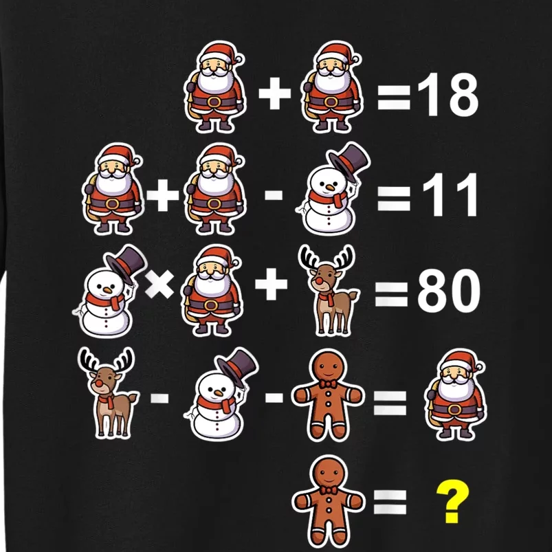 Christmas Math Teacher Funny Christmas Tall Sweatshirt