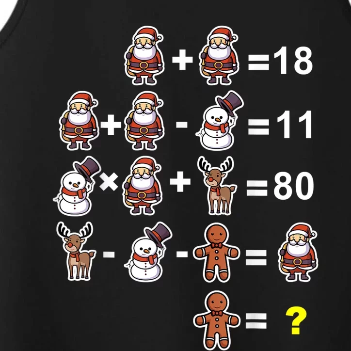 Christmas Math Teacher Funny Christmas Performance Tank