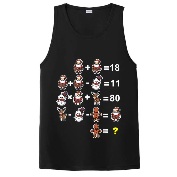 Christmas Math Teacher Funny Christmas Performance Tank