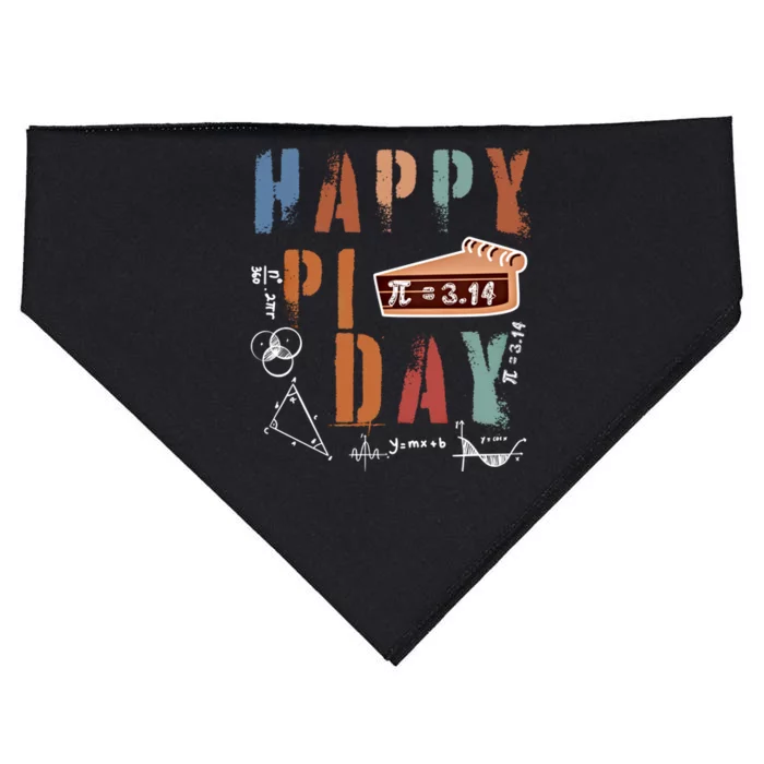 Cool Math Teacher Student S S Funny Happy Pi Day Gift USA-Made Doggie Bandana