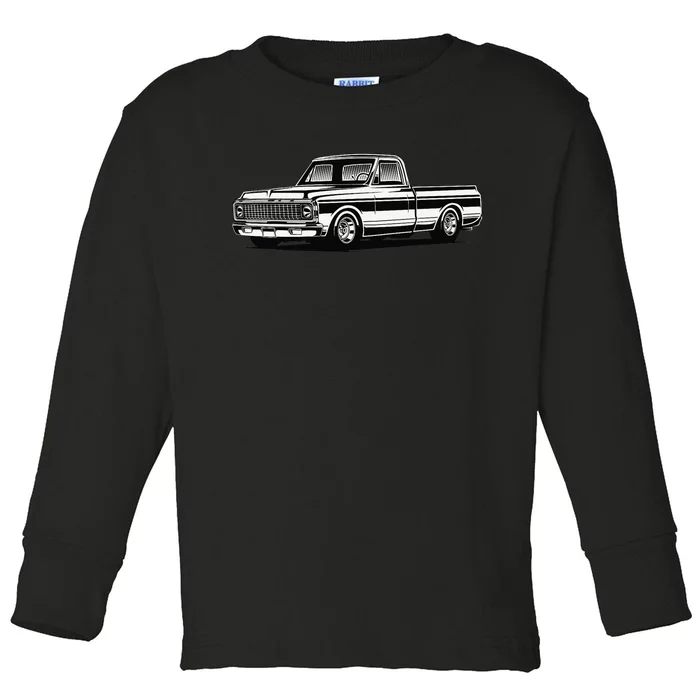 C10 Mini Truck Lowrider Slammed Toddler Long Sleeve Shirt