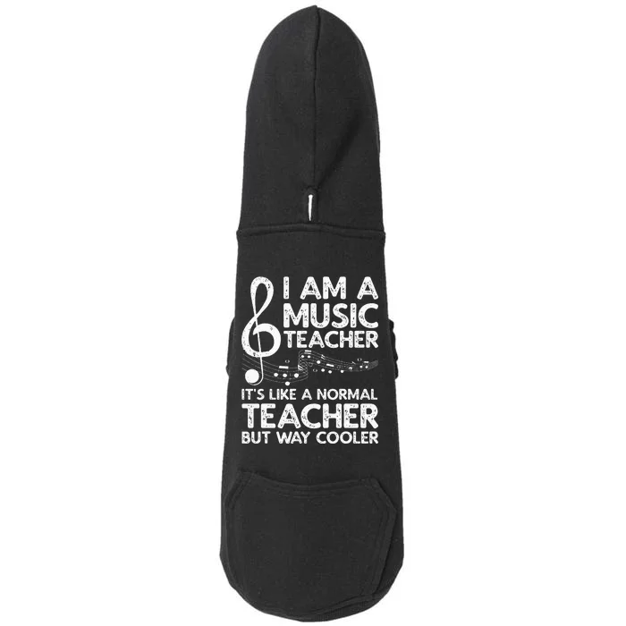 Cool Music Teacher School Orchestra Coach Doggie 3-End Fleece Hoodie