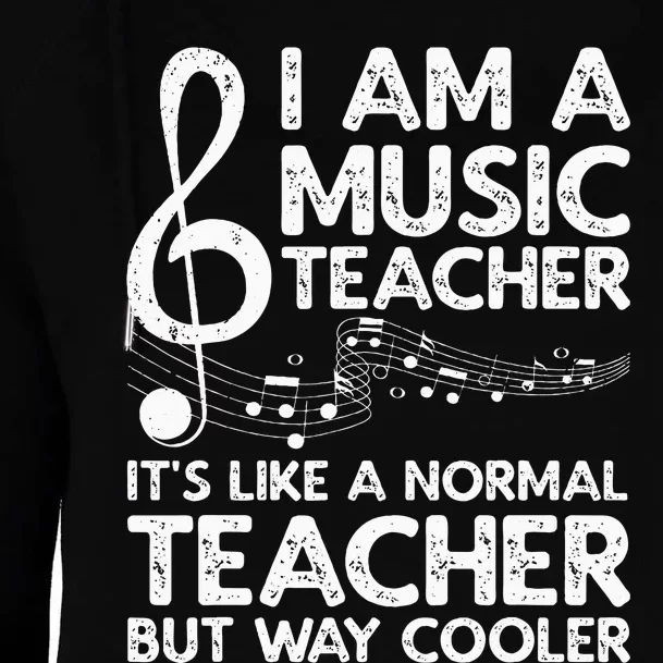 Cool Music Teacher School Orchestra Coach Womens Funnel Neck Pullover Hood