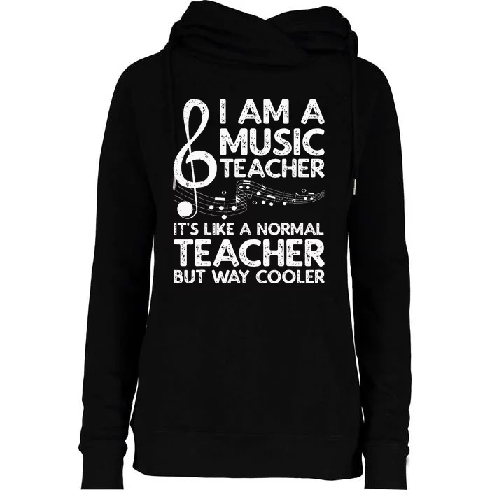 Cool Music Teacher School Orchestra Coach Womens Funnel Neck Pullover Hood