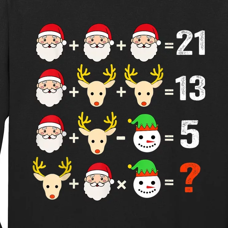 Christmas Math Teacher Funny Christmas Tall Long Sleeve T-Shirt