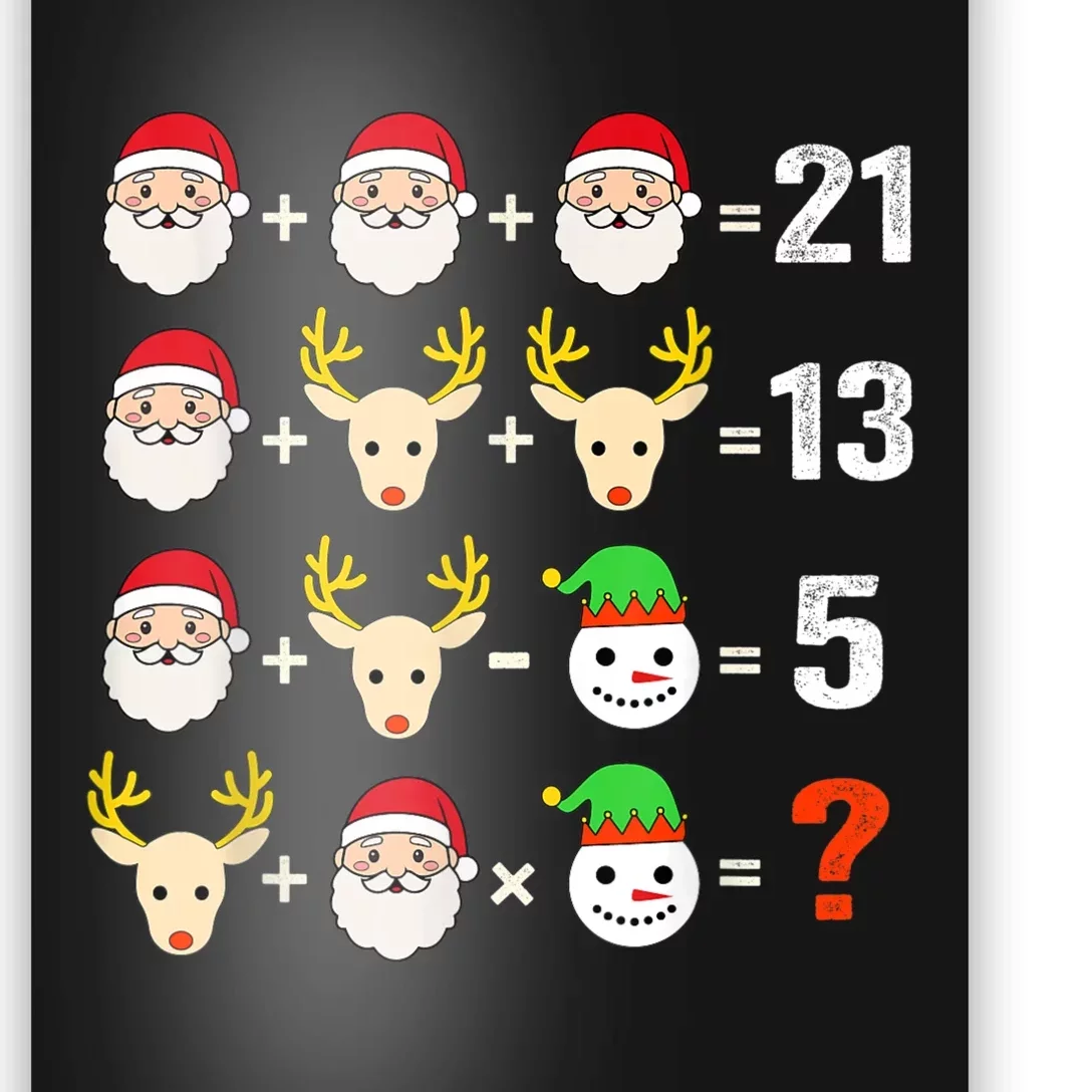 Christmas Math Teacher Funny Christmas Poster