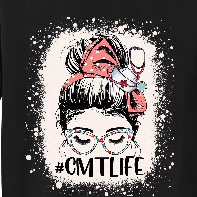 Certified Massage Therapist CMT Life Messy Bun Therapist Sweatshirt