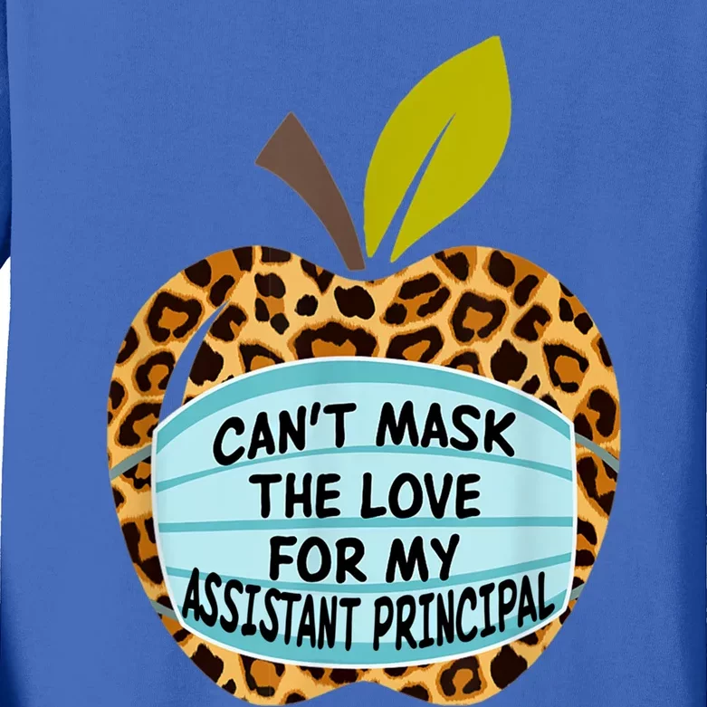 Can't Mask The Love For My Assistant Principal Funny Gift Kids Long Sleeve Shirt