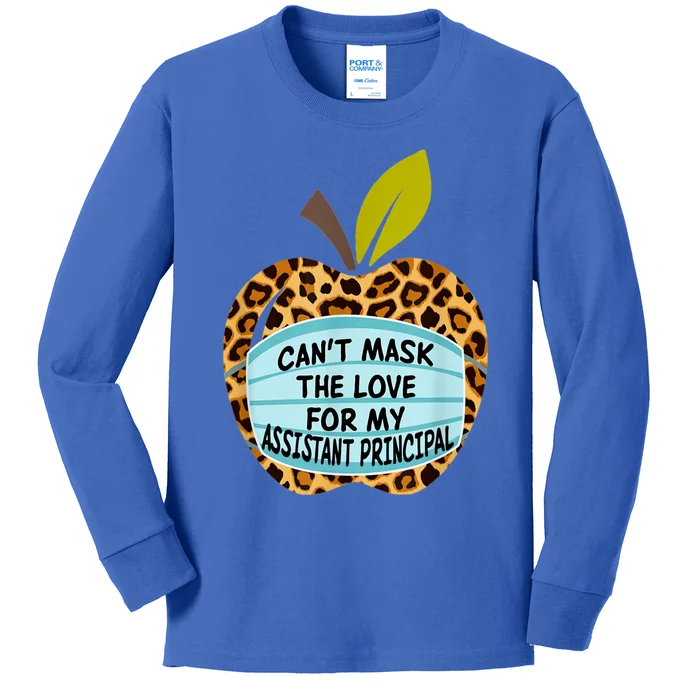 Can't Mask The Love For My Assistant Principal Funny Gift Kids Long Sleeve Shirt