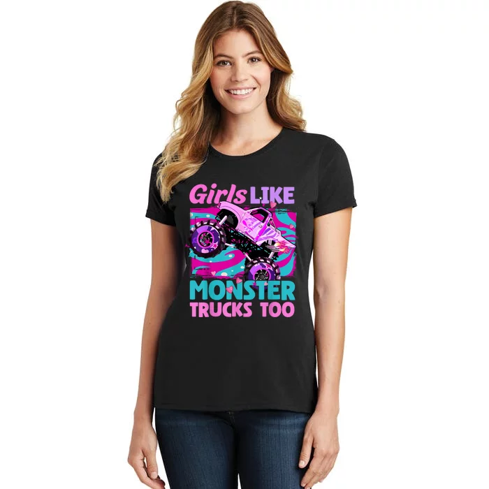 Cute Monster Truck Like Monster Trucks Too Funny Women's T-Shirt