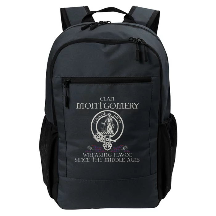 Clan Montgomery Tartan Crest Thistle Vintage Daily Commute Backpack