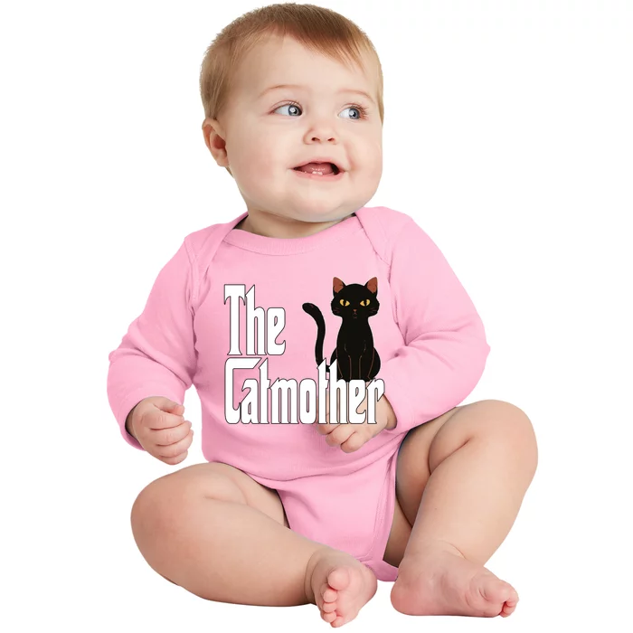 Cat Mother The Catmother Crazy Cat Mom Mama Baby Long Sleeve Bodysuit