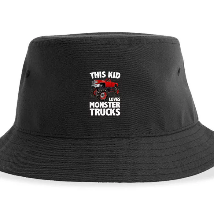 Cute Monster Truck For Boys Girls Monster Truck Lovers Sustainable Bucket Hat