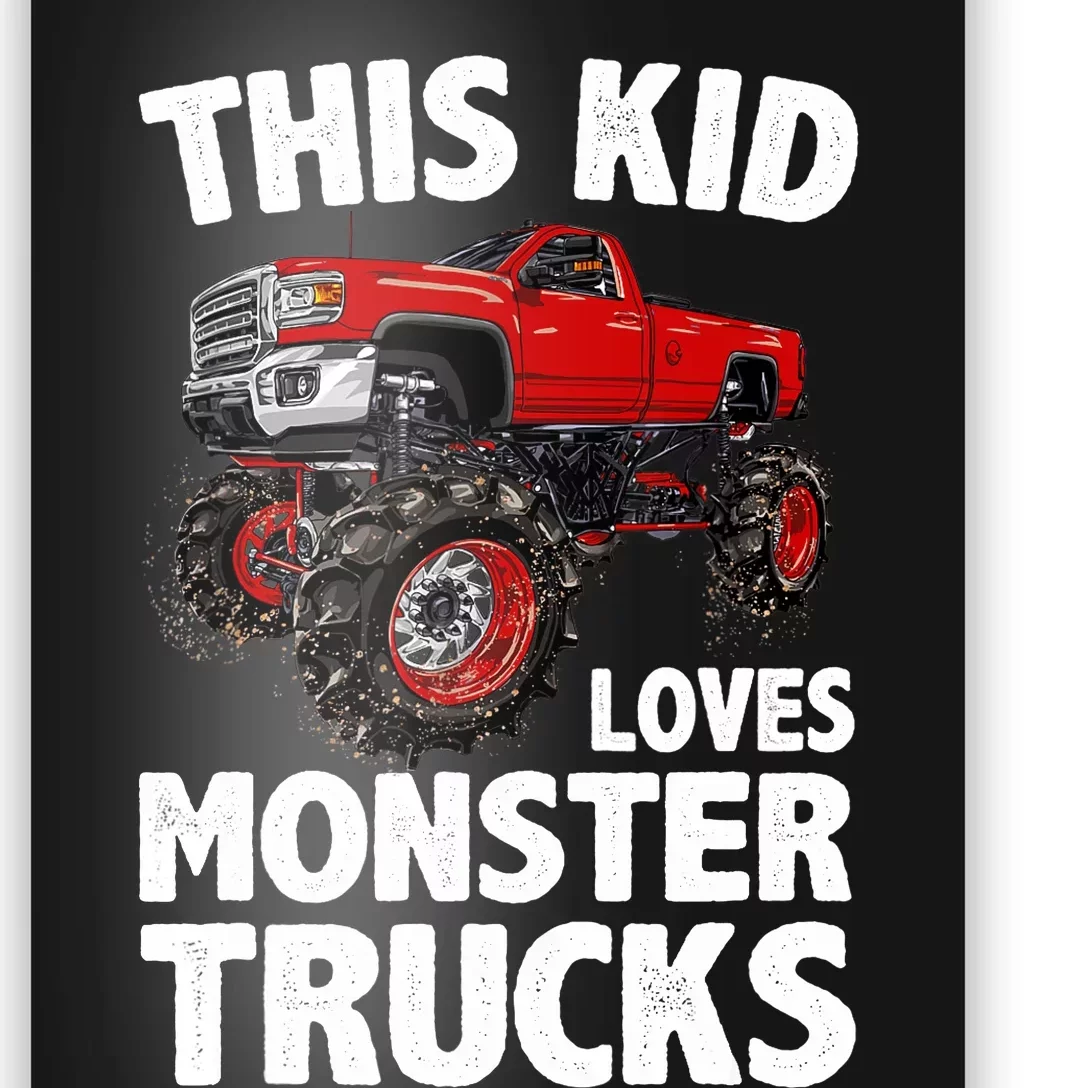 Cute Monster Truck For Boys Girls Monster Truck Lovers Poster