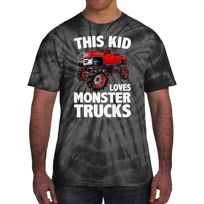 Cute Monster Truck For Boys Girls Monster Truck Lovers Tie-Dye T-Shirt