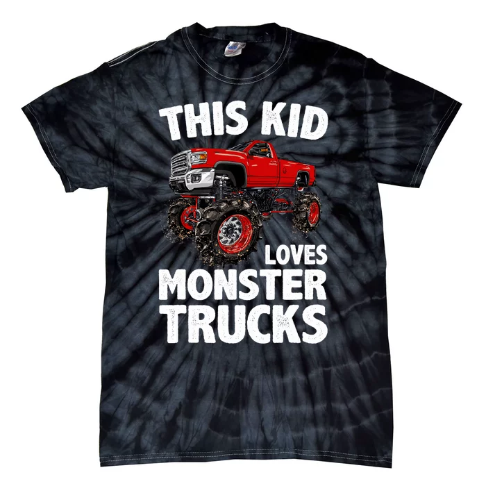 Cute Monster Truck For Boys Girls Monster Truck Lovers Tie-Dye T-Shirt