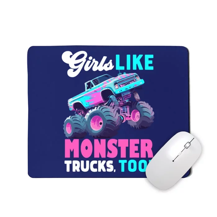 Cute Monster Truck Girl Like Monster Trucks Too Mousepad