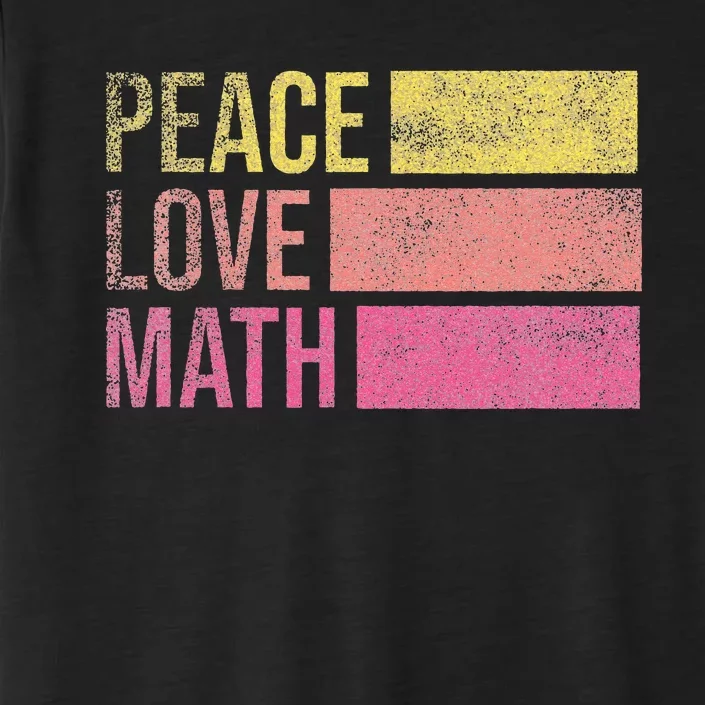 Cute Math Teacher Peace Love Math ChromaSoft Performance T-Shirt