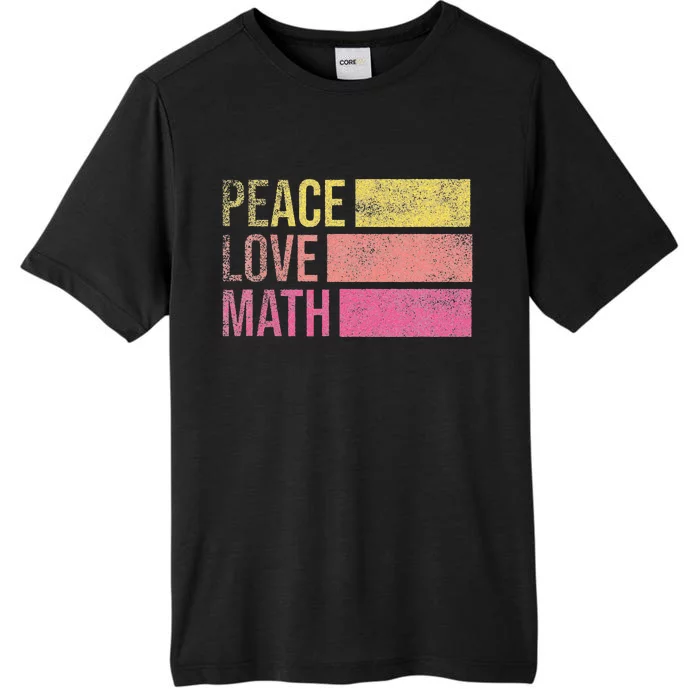 Cute Math Teacher Peace Love Math ChromaSoft Performance T-Shirt