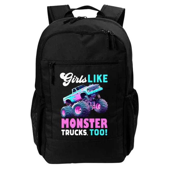 Cute Monster Truck Girls Like Monster Trucks Too Daily Commute Backpack