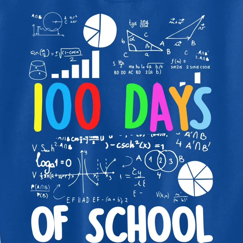 Cute Math Teacher 100 Days Of School Student Maths Class Funny Gift Kids Sweatshirt