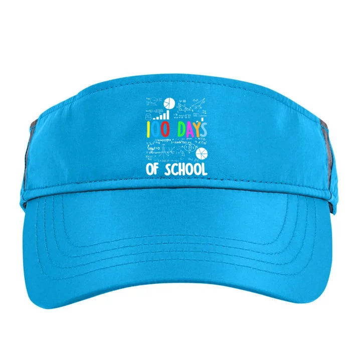 Cute Math Teacher 100 Days Of School Student Maths Class Funny Gift Adult Drive Performance Visor