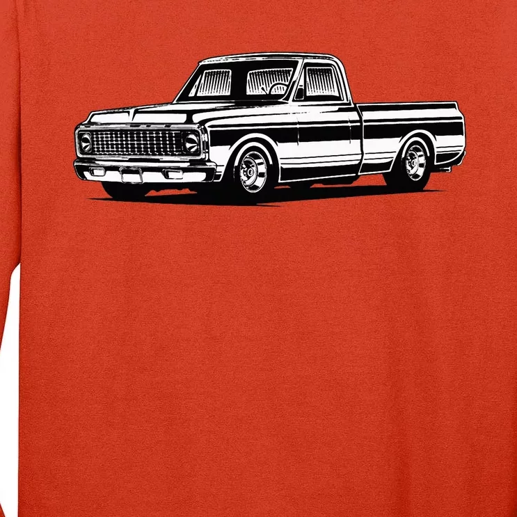 C10 Mini Truck Lowrider Slammed Tall Long Sleeve T-Shirt