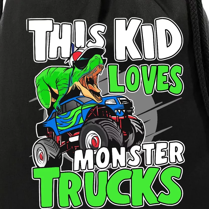 Cute Monster Truck Boys Girls This Loves Monster Trucks Drawstring Bag