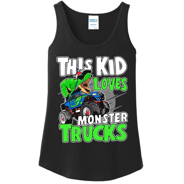 Cute Monster Truck Boys Girls This Loves Monster Trucks Ladies Essential Tank