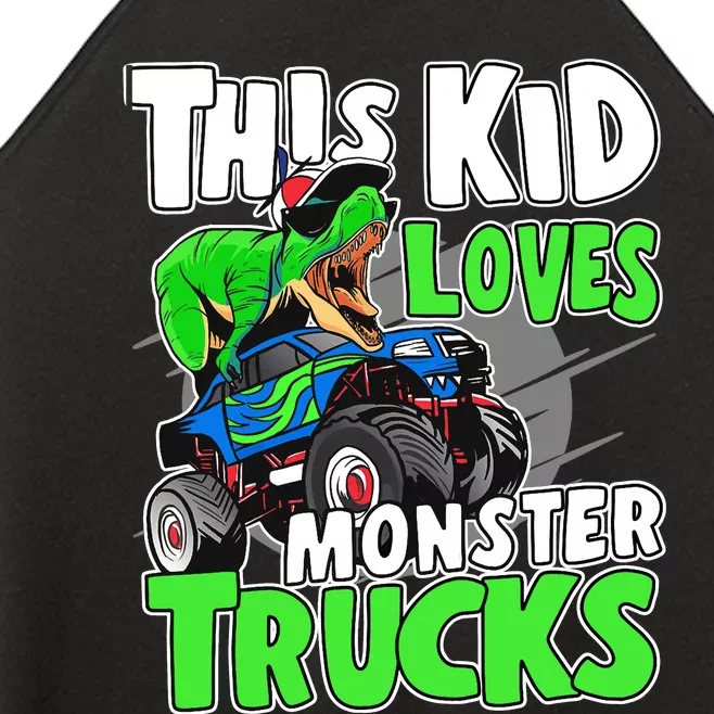 Cute Monster Truck Boys Girls This Loves Monster Trucks Women’s Perfect Tri Rocker Tank