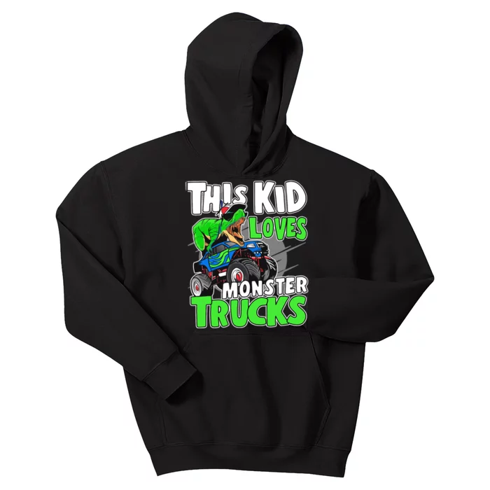 Cute Monster Truck Boys Girls This Loves Monster Trucks Kids Hoodie