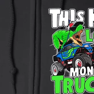 Cute Monster Truck Boys Girls This Loves Monster Trucks Full Zip Hoodie