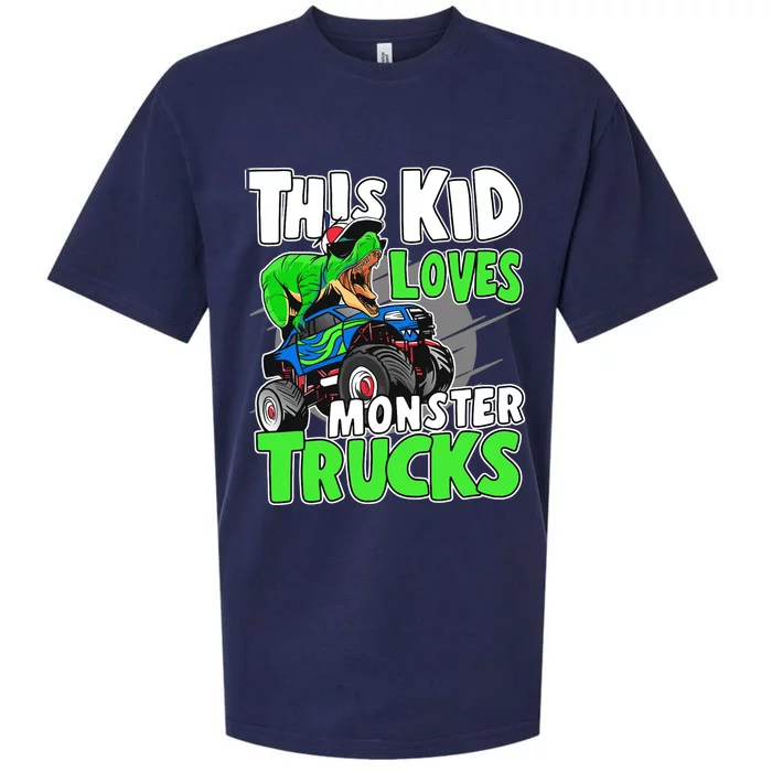 Cute Monster Truck Boys Girls This Loves Monster Trucks Sueded Cloud Jersey T-Shirt