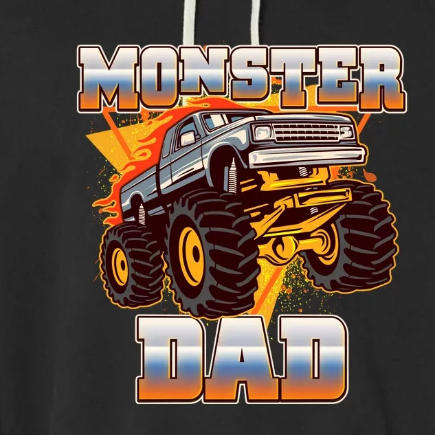 Cool Monster Truck Dad Garment-Dyed Fleece Hoodie