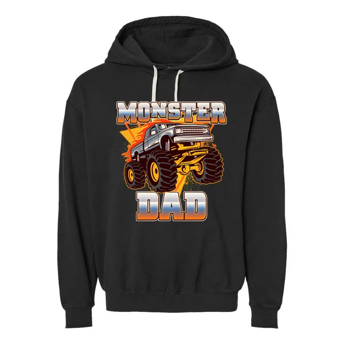 Cool Monster Truck Dad Garment-Dyed Fleece Hoodie