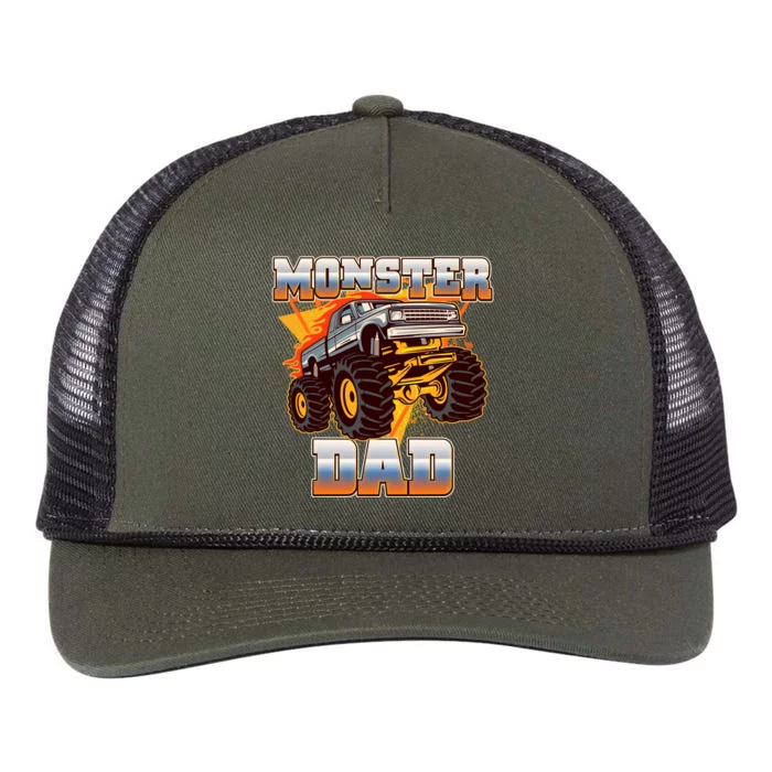 Cool Monster Truck Dad Retro Rope Trucker Hat Cap