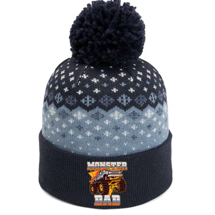 Cool Monster Truck Dad The Baniff Cuffed Pom Beanie