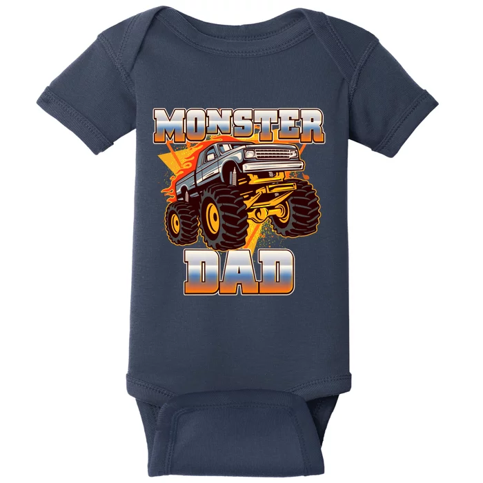 Cool Monster Truck Dad Baby Bodysuit