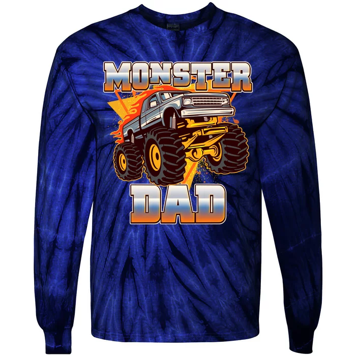 Cool Monster Truck Dad Tie-Dye Long Sleeve Shirt