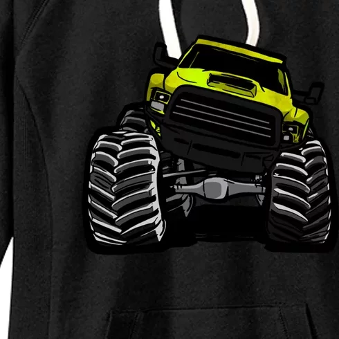 Cool Monster Truck For Big Boys Gift Women's Fleece Hoodie