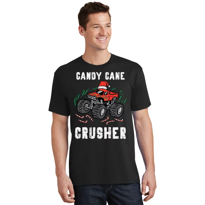 Christmas Monster Truck Candy Cane Crusher Xmas T-Shirt