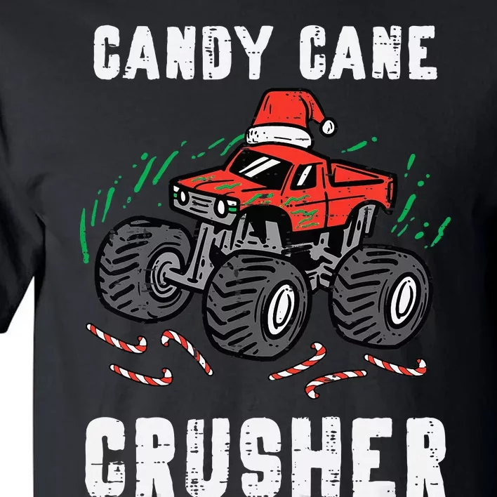 Christmas Monster Truck Candy Cane Crusher Xmas Tall T-Shirt