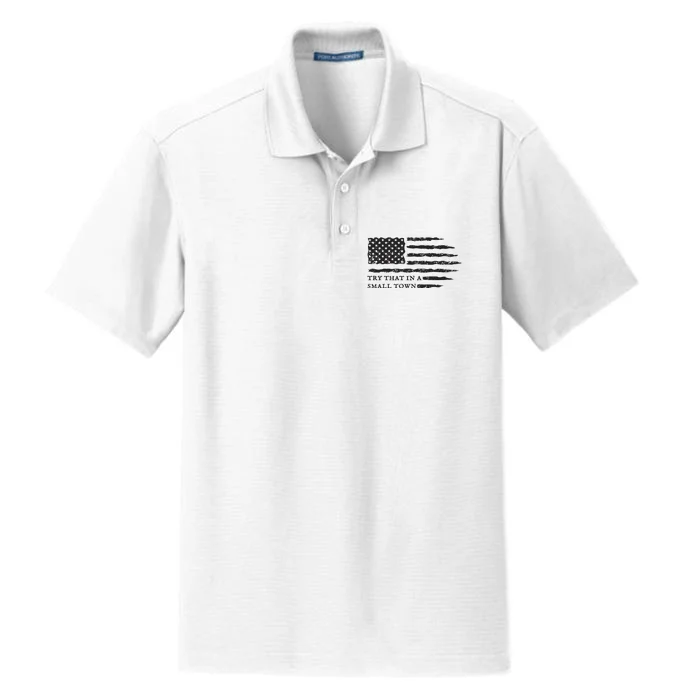 Country Music Us Flag Dry Zone Grid Performance Polo