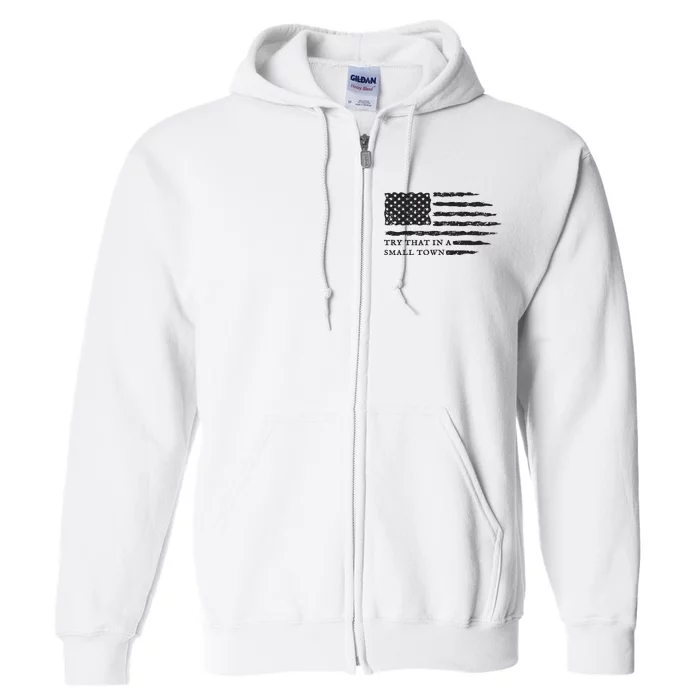 Country Music Us Flag Full Zip Hoodie