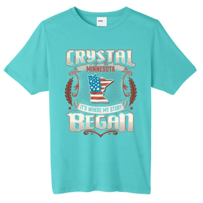 Crystal Minnesota Usa Flag Independence Day Gift ChromaSoft Performance T-Shirt