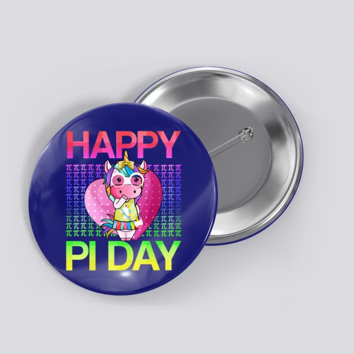 Cute Math Unicorn Cute Gift Happy Pi Day 3 14 Gift Button